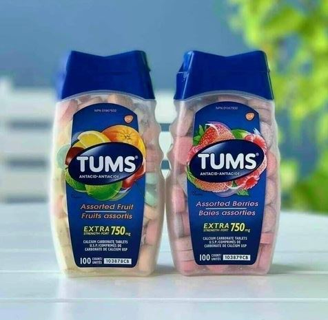 Viên nhai dạ dày Tums Extra Strength 100 viên của Canada