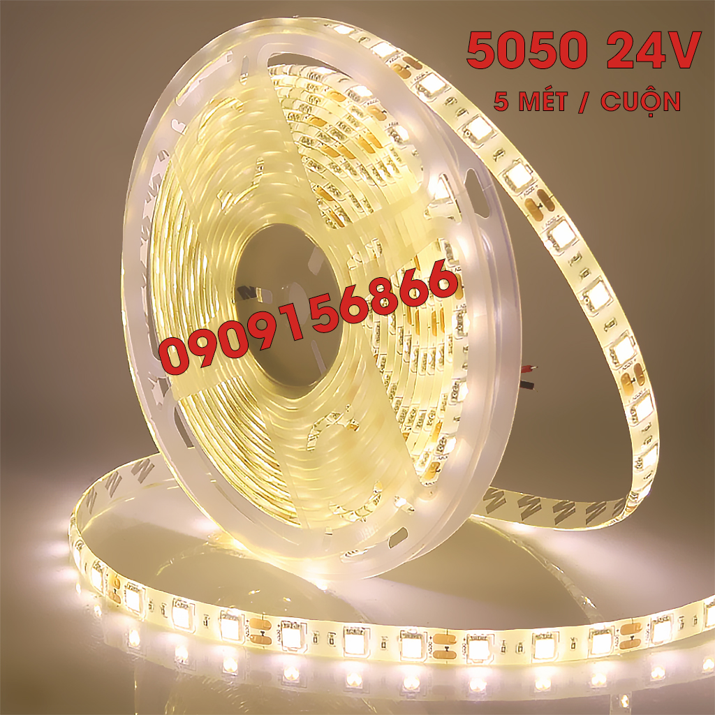 Đèn Led cuộn 5050 5 mét 12v và 24v