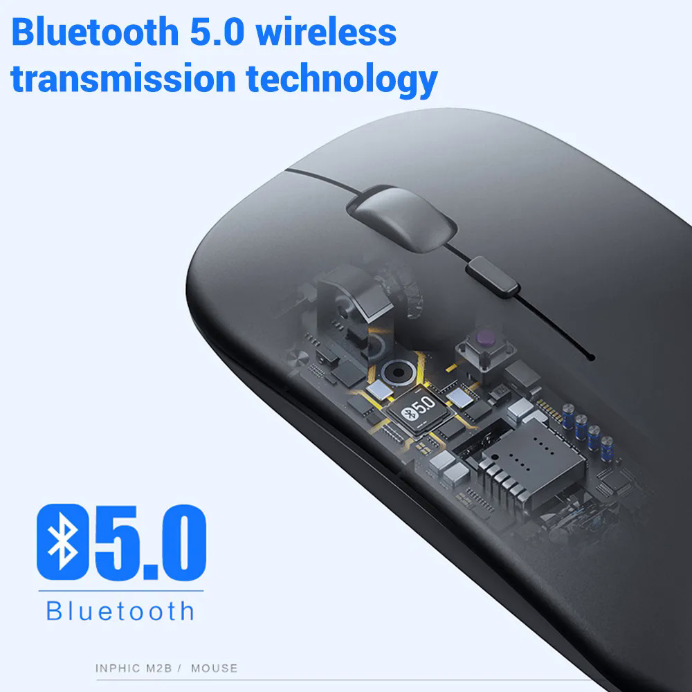 Rechargeable Wireless Bluetooth mouse portable silent ergonomic mice for computer laptop tablet phone office Gaming Mouse