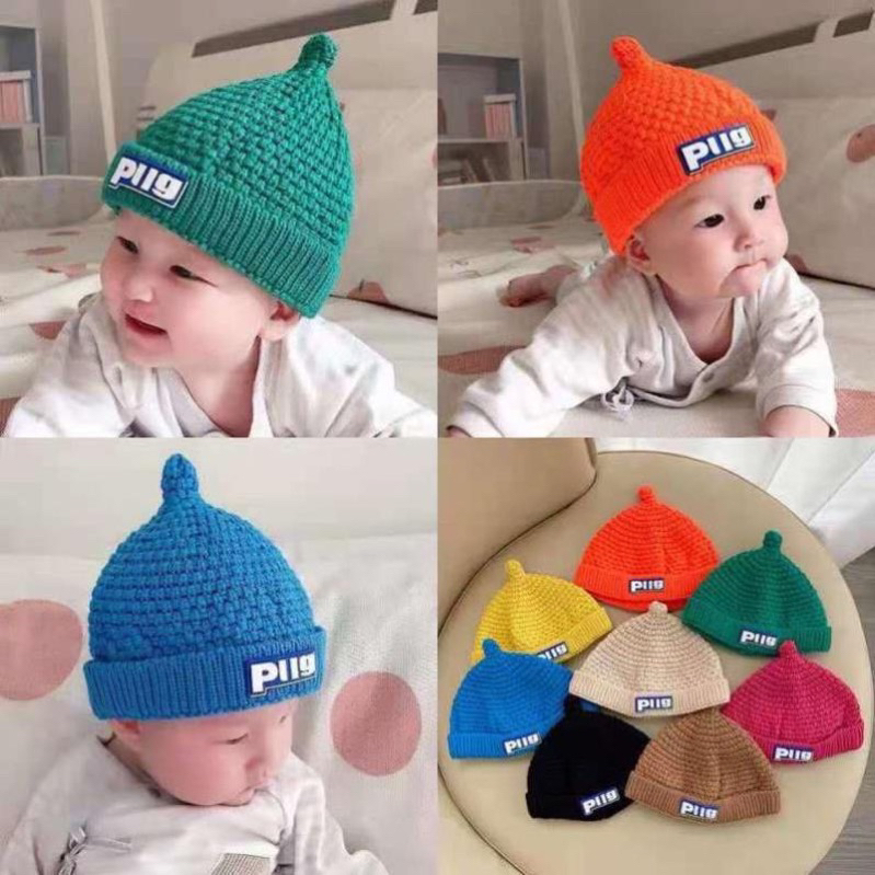 Mũ Len Piig Mũ Len Dệt Kim Cho Bé Giữ ấm