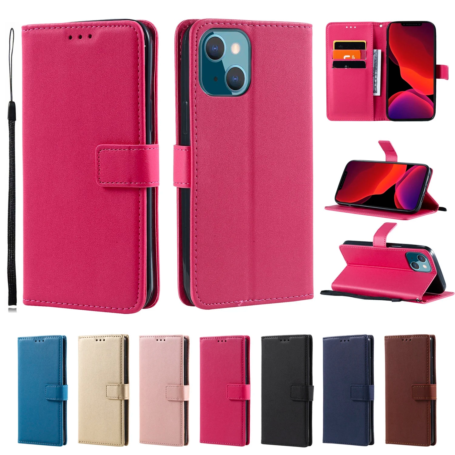 Leather Flip Wallet Case For Redmi Note 11 11S 9 9A 9C 9T 9S 10 10S Pro POCO F3 M3 M4 X3 NFC Pro 5G F3 Protect Book Cover. 