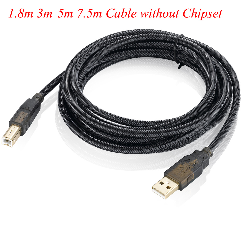 Bochara Nylon Braided Usb 2.0 Printer Cable Type A To Type B M/m Foilbraided Shielded 1.8m 3m 5m 7.5m. 