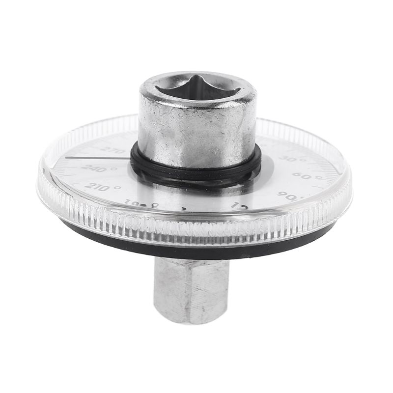 Torque Angle Ruler Protractor 360 Degree 1/2 Inch Drive Meter Auto Angle Rotation Measure Tool with Wrench Angle Gauge