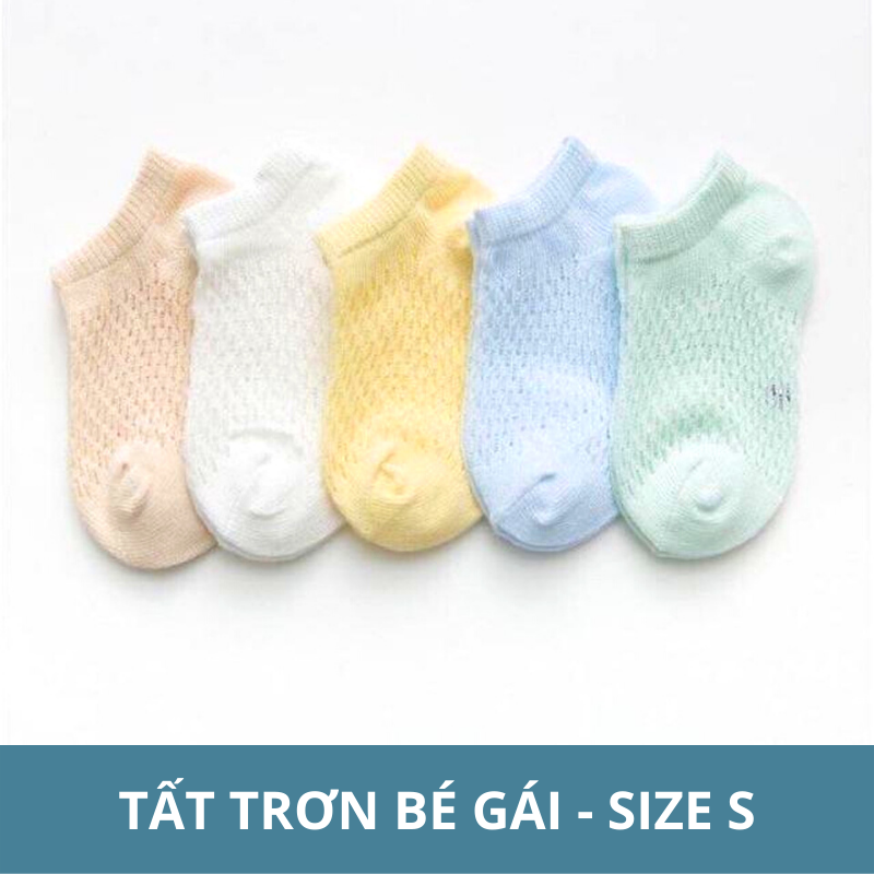 Bộ 5 Đôi Vớ Tất Lưới Thoáng Mát Cho Bé Xỏ Trong Mùa Hè