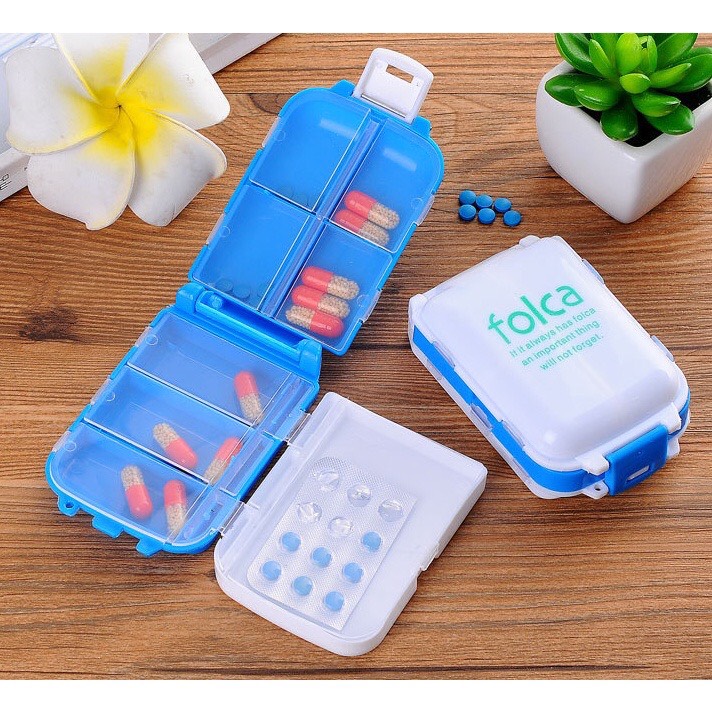 Hộp Chia Thuốc 3 Tầng 8 Ngăn Nhỏ