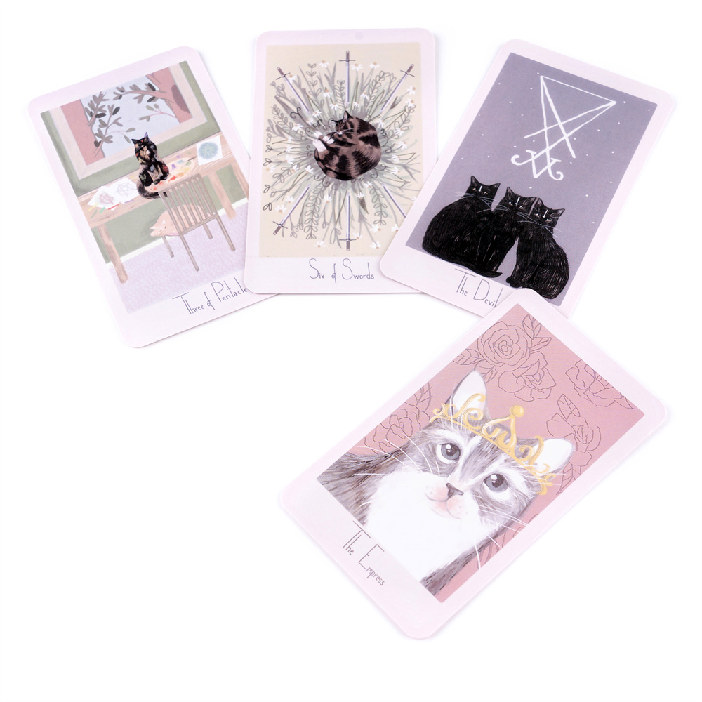 Thẻ bài Tarot Considerate Cat | Kích thước di động 10.3x6cm | trò chơi bói toán | thẻ bói toán