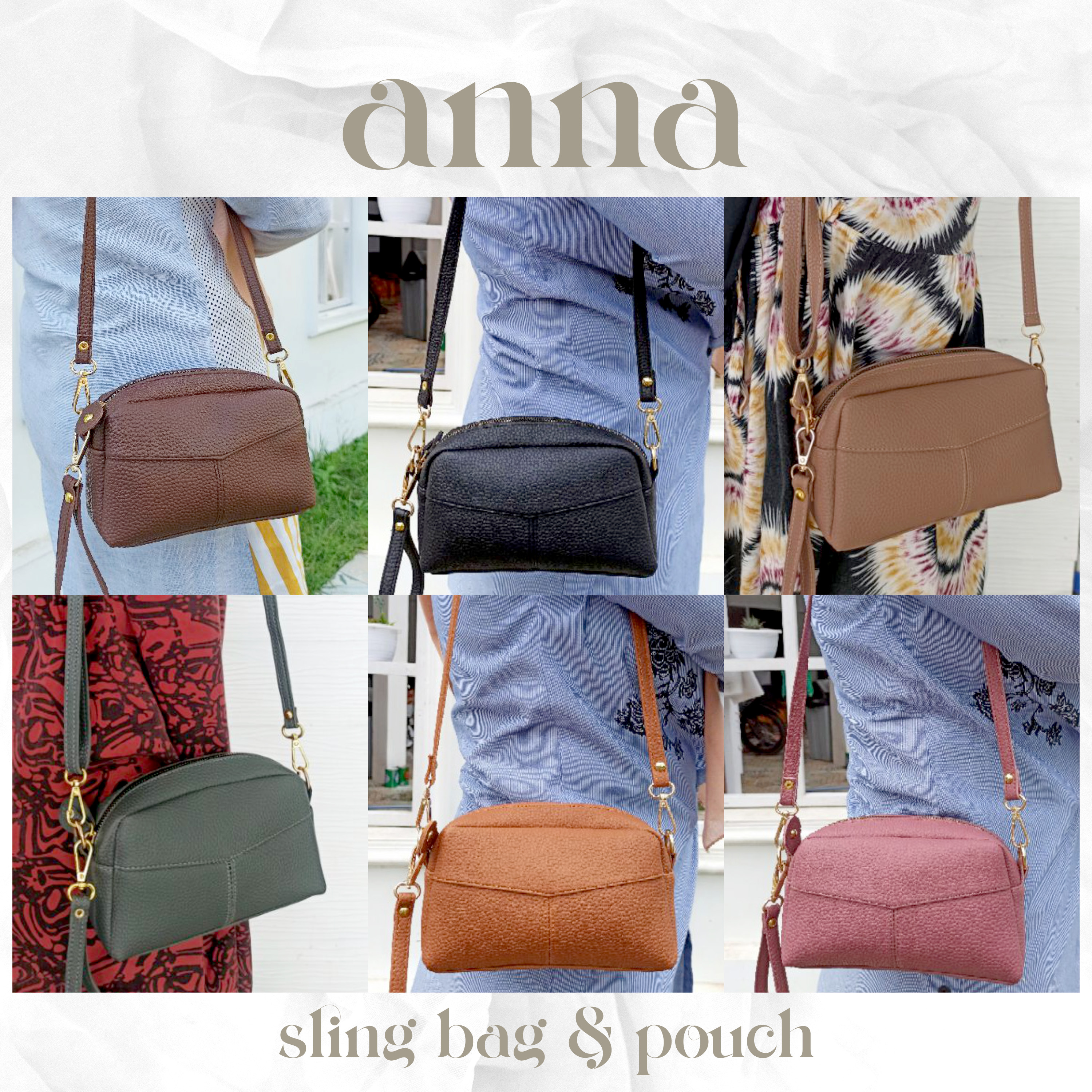 Crossbody Bolso Ann Cyzone Anna Sling Bag Sling Bag Wanita Tas