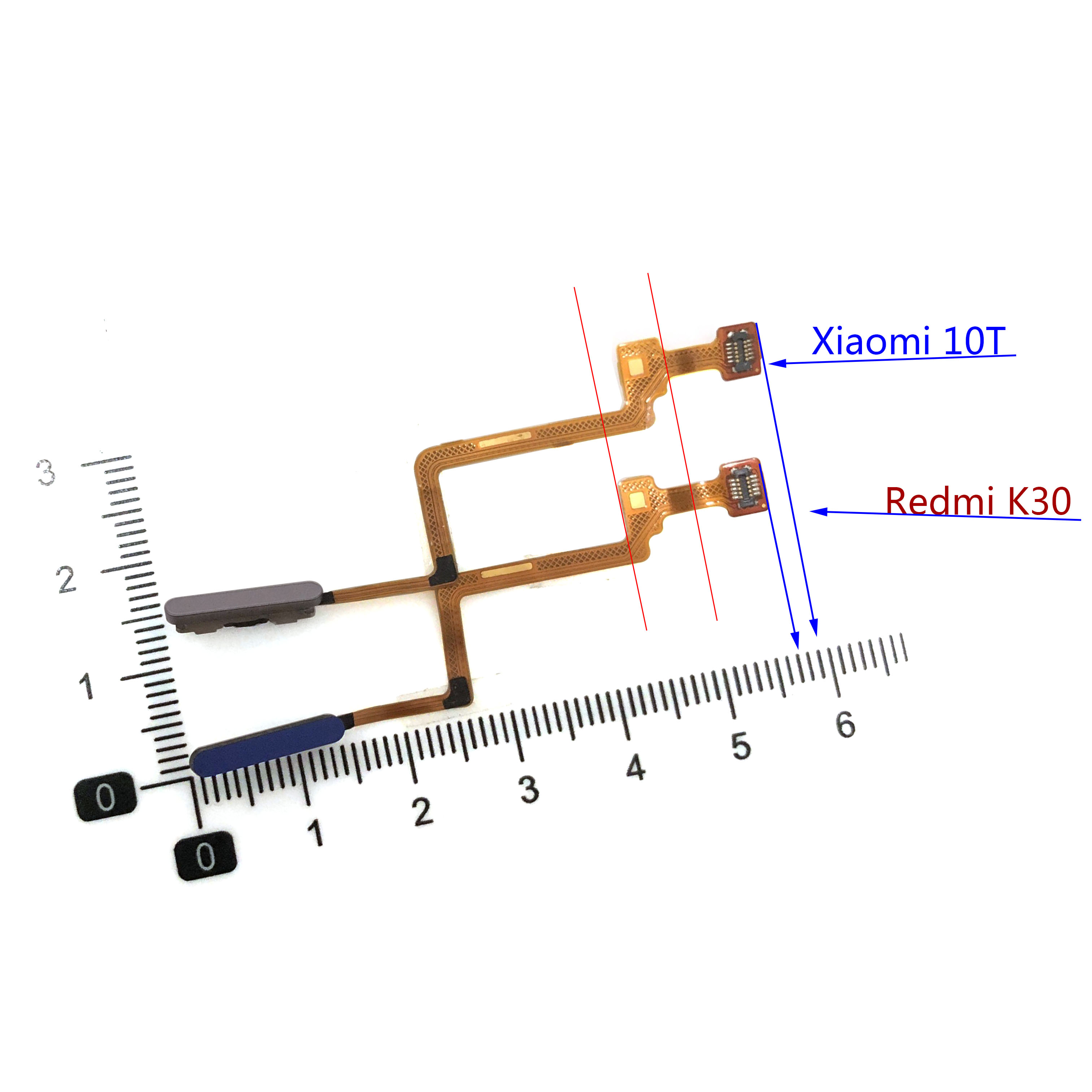 For Xiaomi Mi 10T Touch ID 10TLite Fingerprint Sensor Scanner Flex Cable 11Lite Home Return Button Key Parts