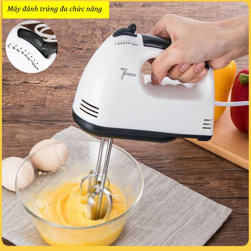 Máy Đánh Trứng Cầm Tay 7 Tốc Độ Công Suất 180W