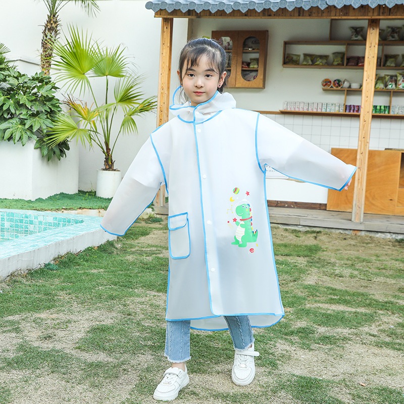 Áo mưa cho bé trai bé gái 2-9 tuổi màu trắng