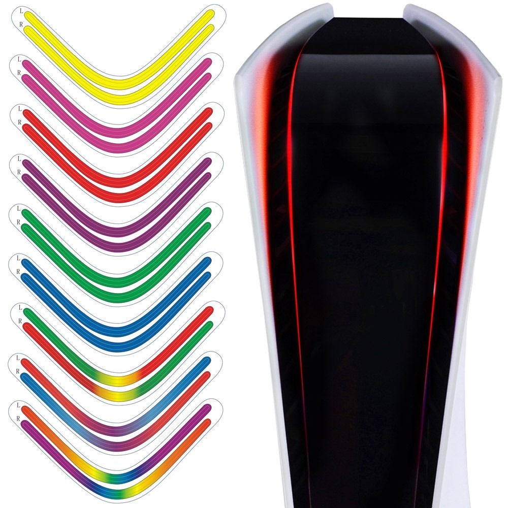 1set For PS5 Host Light Bar Rainbow Gradient Sticker Self Adhesive Decals LED Lightbar For playstation 5 Game Accessories