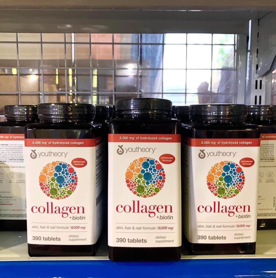 Viên uống đẹp da Collagen Youtheory+Biotin 390 viên Mỹ