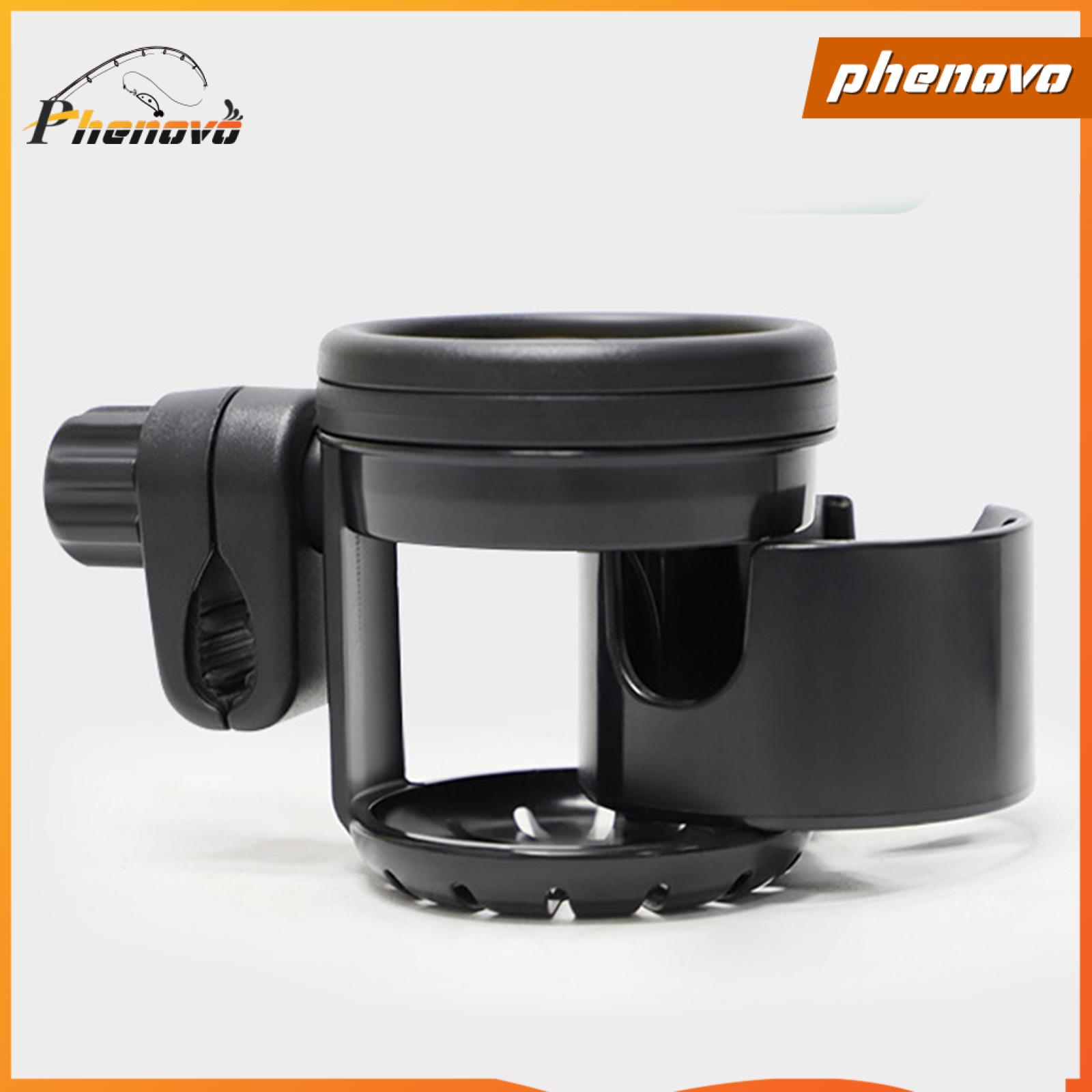 Phenovo Stroller Cup Holder Rotating Easy to Install Black Universal Fits Most Cups for Bicycle Wheelchair Scooter Bike Motorcycle