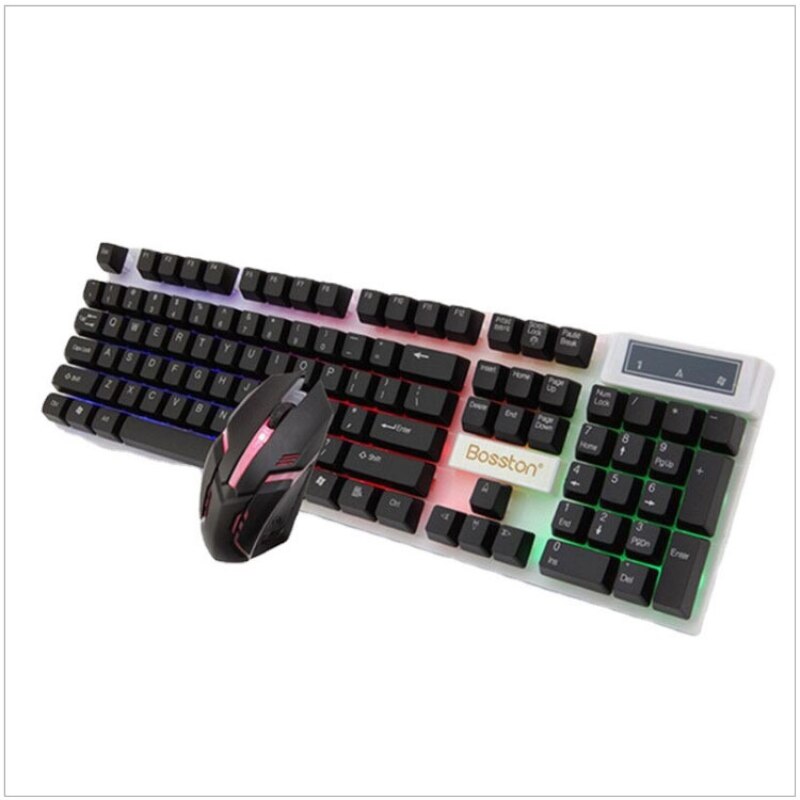 LED Lighting Dazzlingly Cool Lighting Keyboard Mouse Combination Mechanical Keyboard Rgb Mouse Usb Inter For Desktop Laptop 2023new
