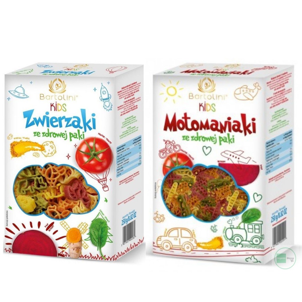 Mì Nui Rau Củ Cho Bé Ăn Dặm Bartolini 250g