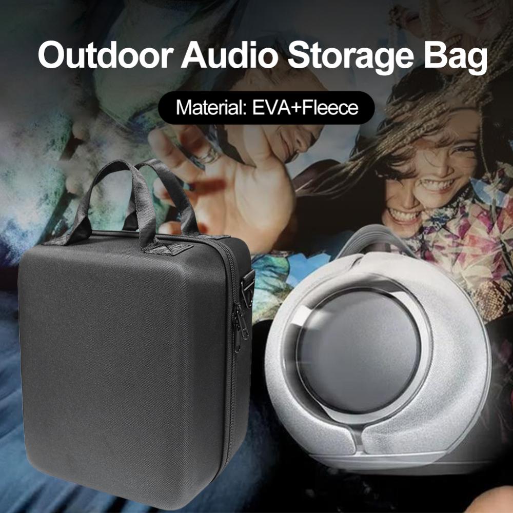 Portable Storage Bag EVA Carrying Bag Case Protective Shockproof with Shoulder Strap for Devialet Mania Outdoor Speaker