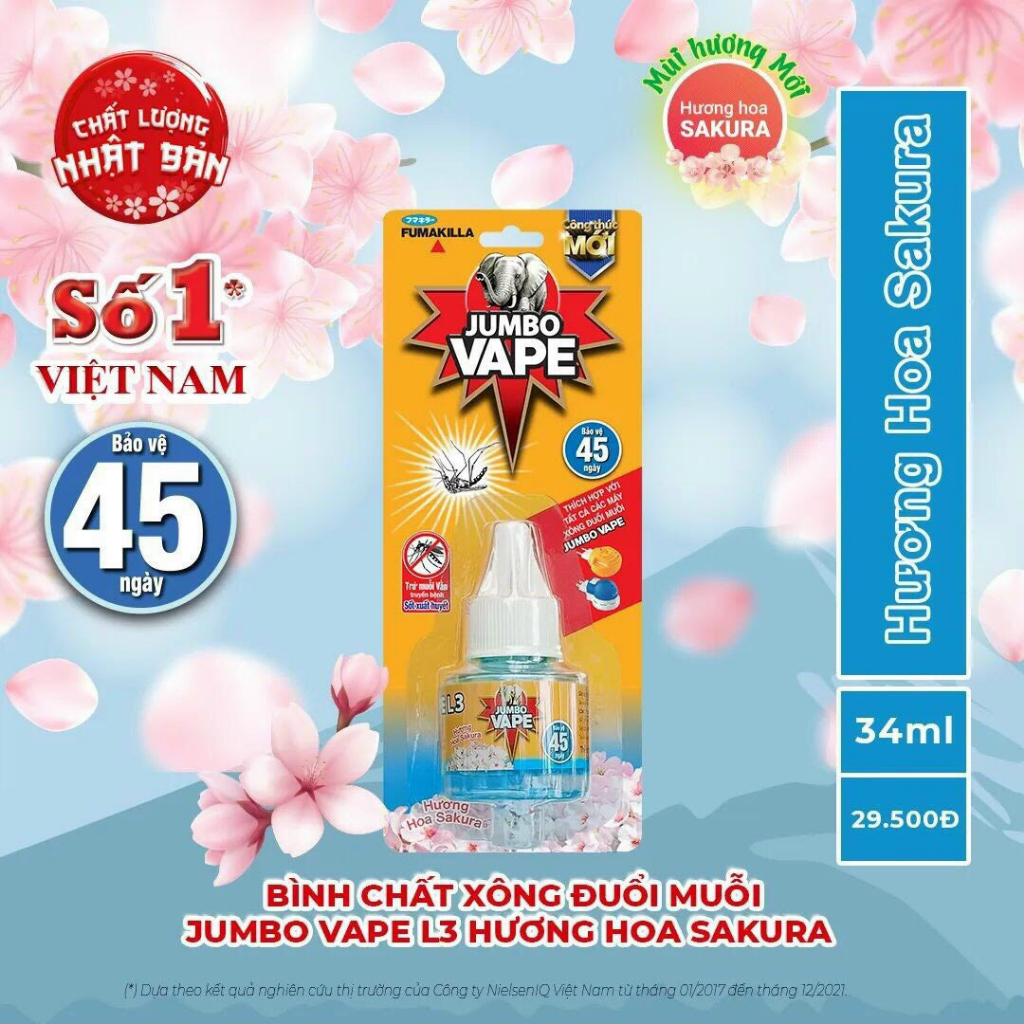 Máy xông tinh dầu đuổi muỗi - Lọ tinh dầu đuổi muỗi của Công ty Jumbo Nhật Bản