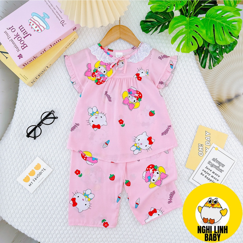 Bộ tole bé gái, đồ ngủ mặc nhà có size từ 8kg đến 34kg - Nghi Linh Baby