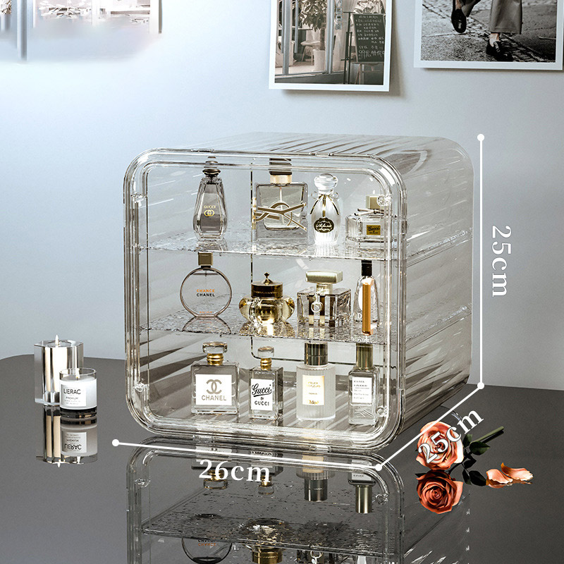 Perfume storage display cabinet transparent acrylic dust-proof storage rack desktop dressing table cosmetics storage box