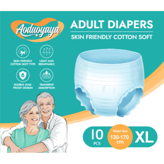 Aoduoyaya Adult Diapers Soft Disposable Breathable and Antiside