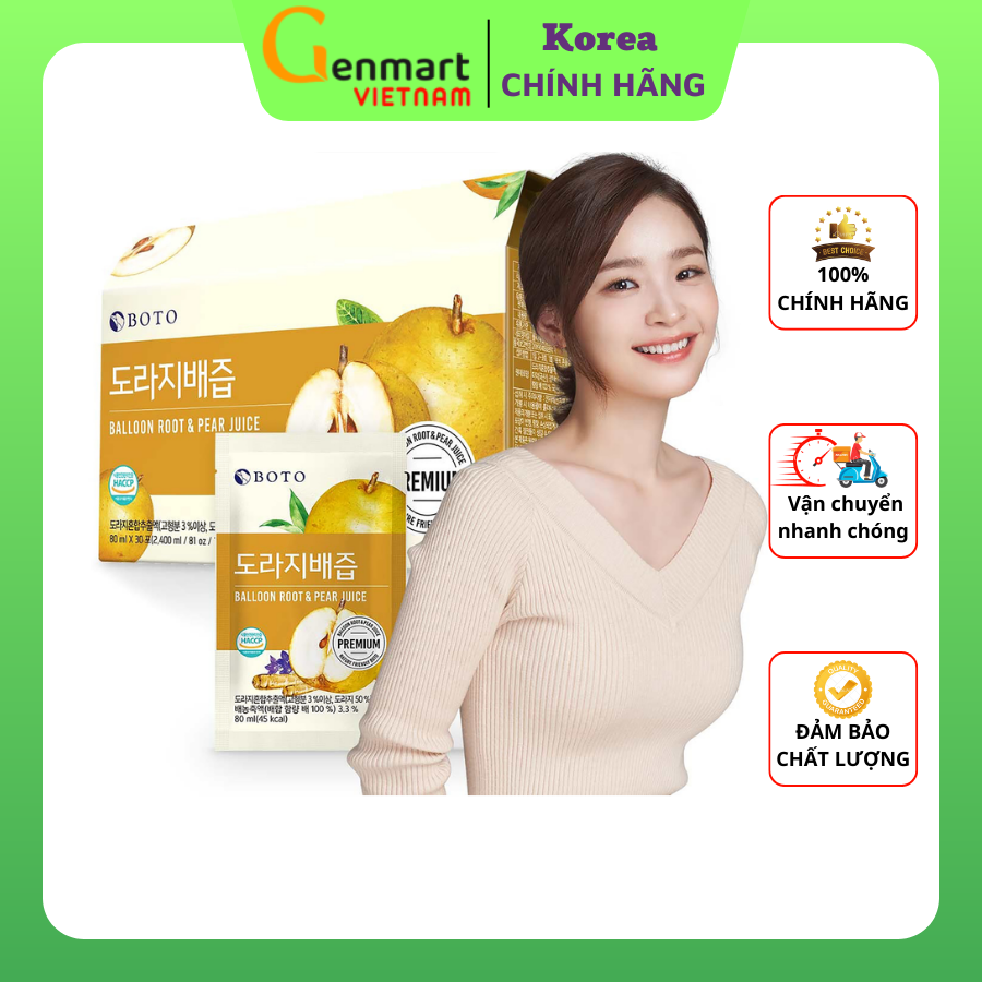 Nước hồng sâm lê hoa chuông boto hàn quốc siêu phẩm bổ phổi giảm ho