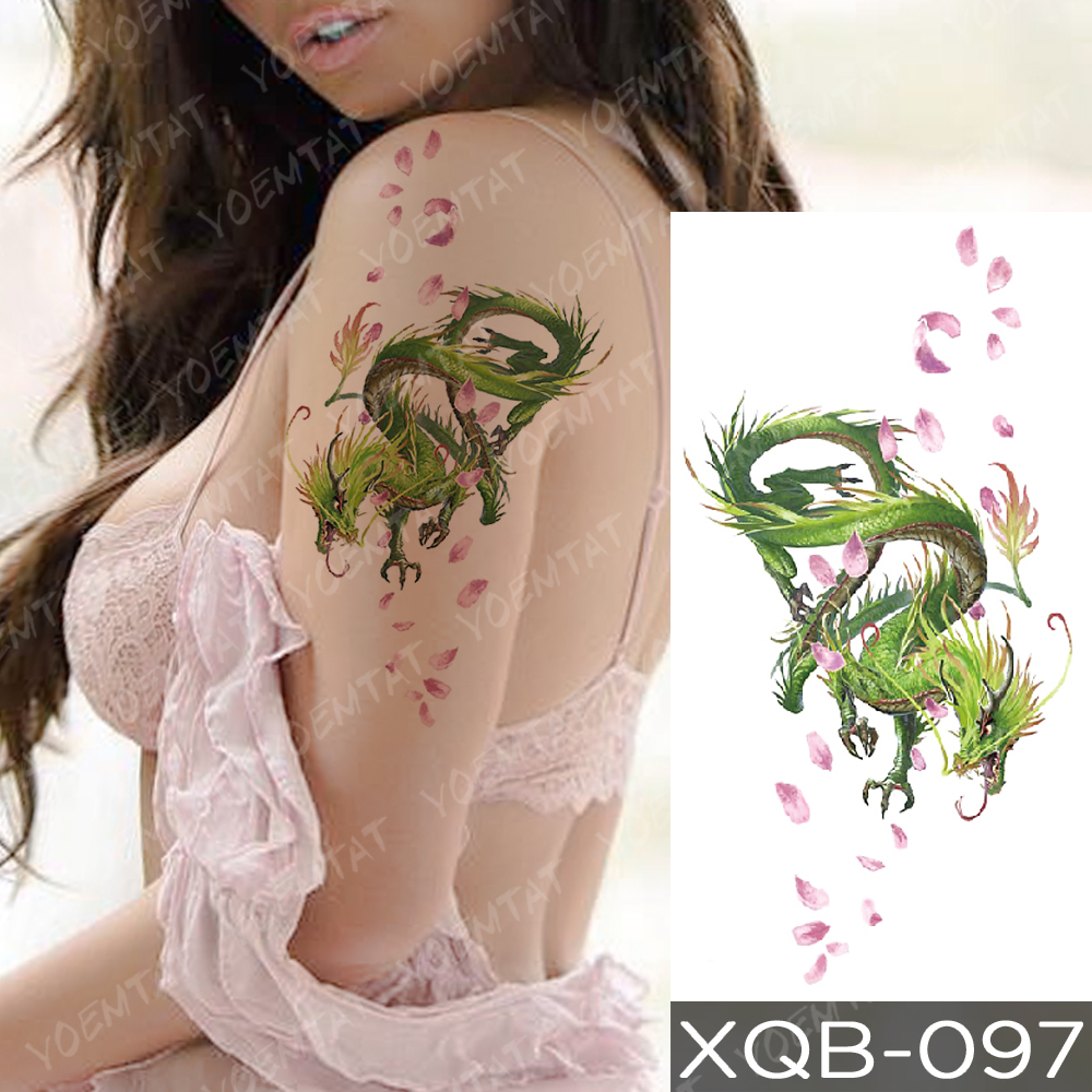 Waterproof%20Temporary%20Tattoo%20Sticker%20Ice%20Dragon%20Plum%20Blossom%20Flash%20Family%20Tree%20Fox%20Art%20Arm%20Fake%20Tatoo%20Women%20Men%20-%20Image%204
