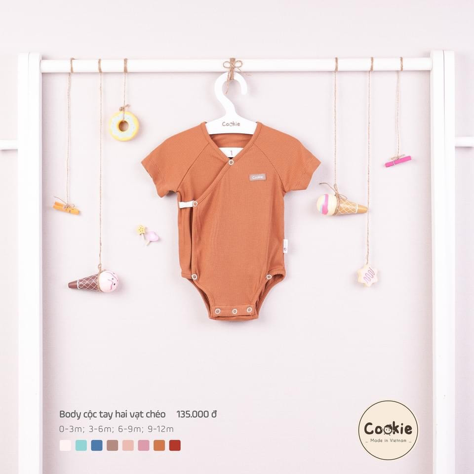 Cookie - Body chip cộc tay cotton tăm mềm, mát