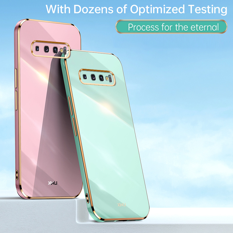 YBD Plating phone Case For Samsung Galaxy S10 Plus Casing Precise Camera Protection cases Luxury Straight Edge Cover