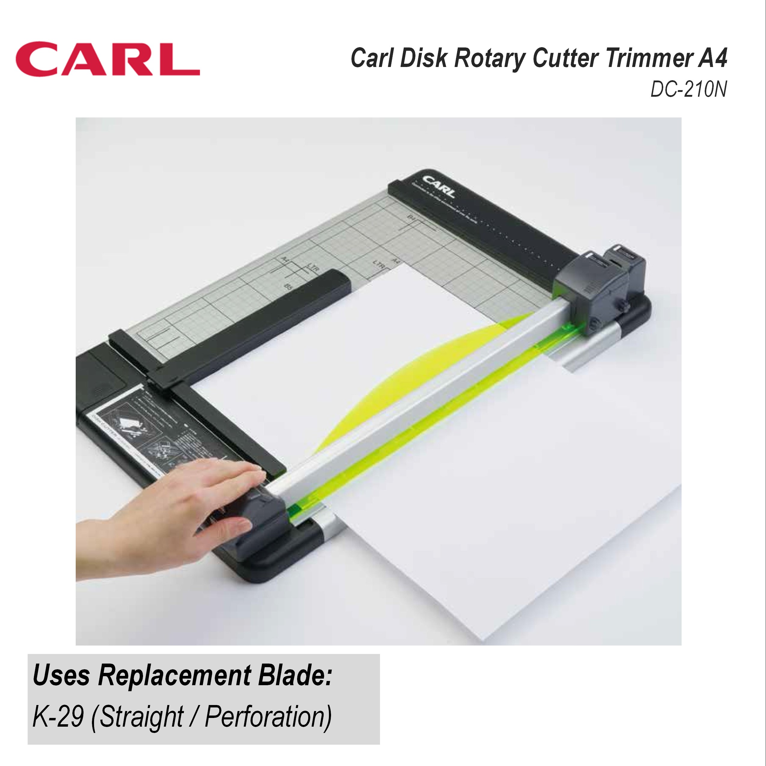 DC-210N CARL Paper Cutter A4 Carl ディスクカッター | Rotary : com