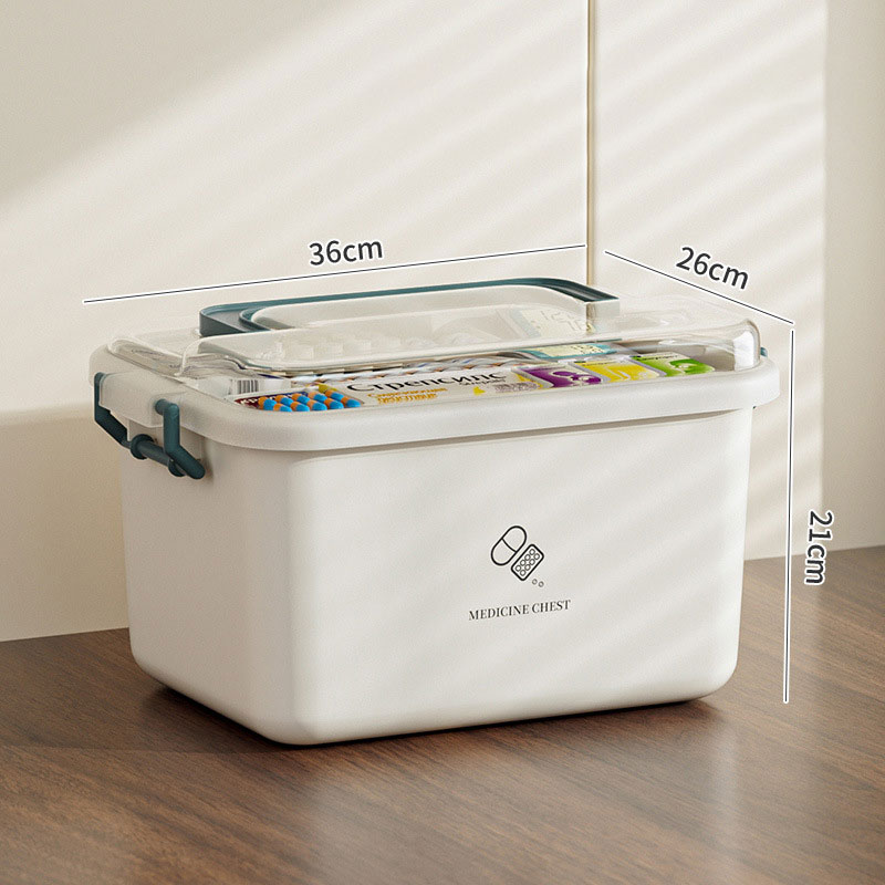 Large-capacity household medicine cabinet Medicine storage box Multi-layer first aid kit Portable small medicine box Family portable medicine cabinet