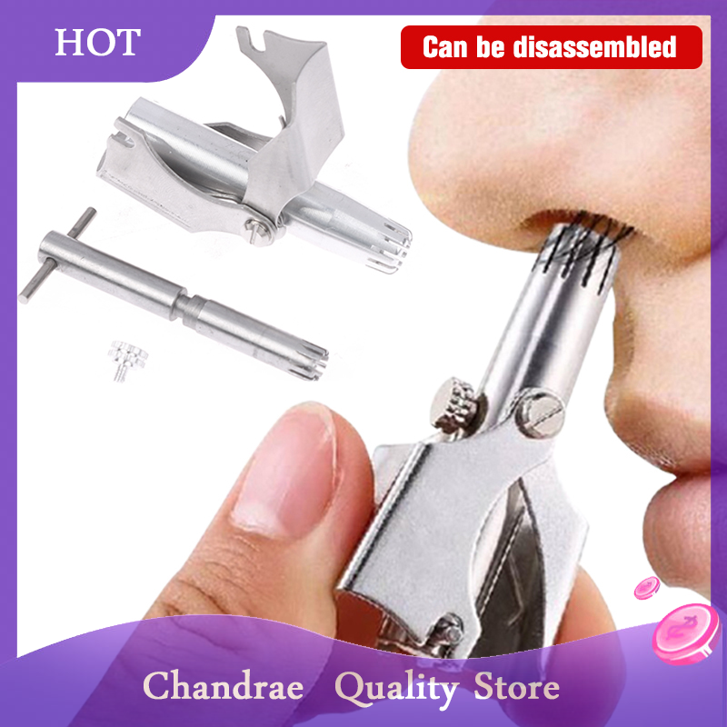 Nose Hair Trimmer Stainless Steel Manual Shaving Razor Washable Detachable