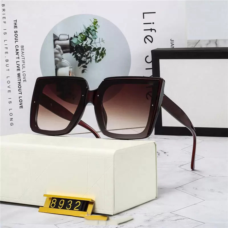 PTQ Korean Style Large Frame Sunglasses for Women Fashion Driving Sun Glasses Anti-UV Shades Glasses