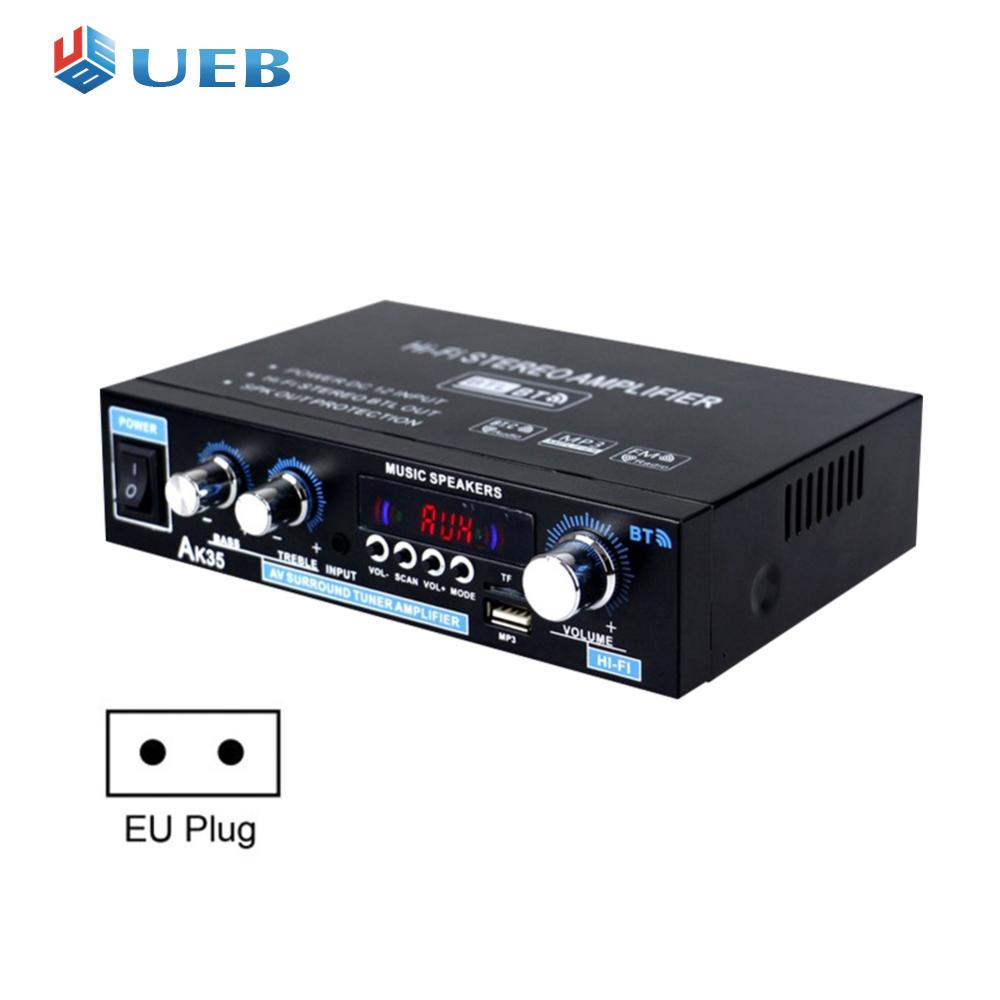 Ak35 bluetooth hifi stereo audio power amplifier with usb tf rca aux in + remote