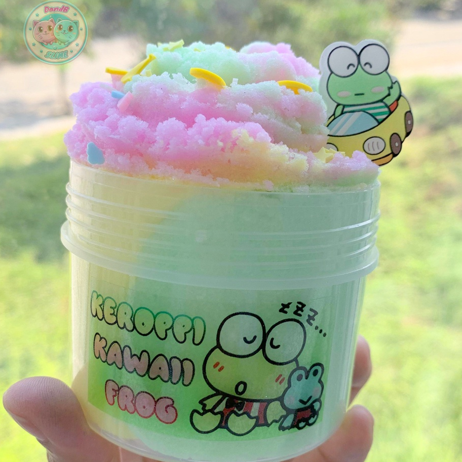 Keroppi kawaii frog cloud slime 200ml - slime mây màu xanh/vàng/hồng siêu đẹp và mịn