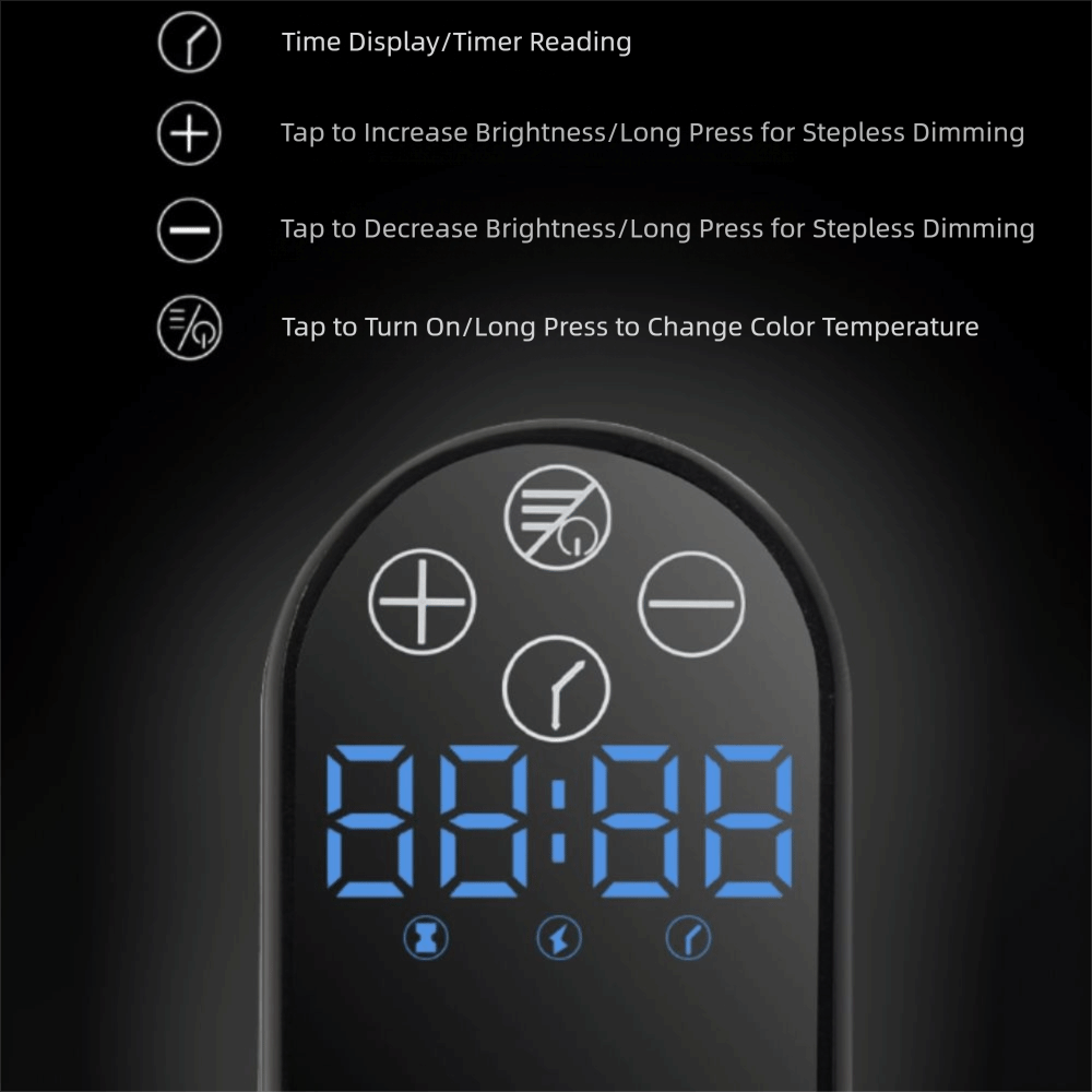 Portable LED Light Book Light Portable Design Rechargeable Reading Light Timed Display Mini Size Desk Lamp Clip On. 