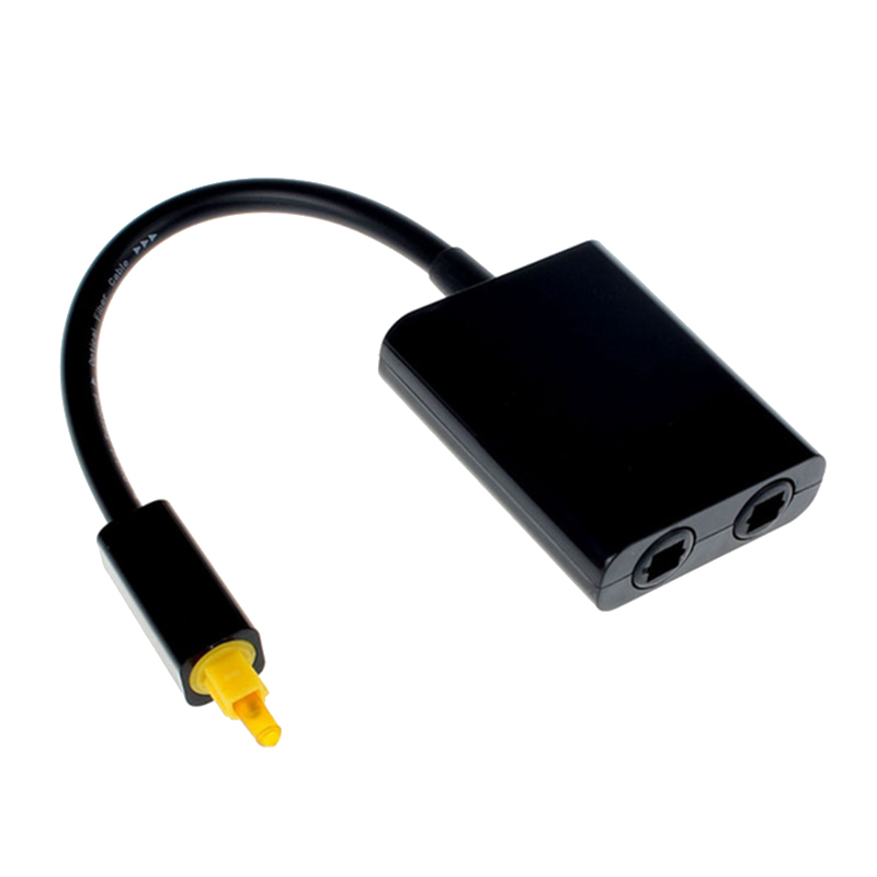 Digital Optical Audio Splitter 2 Way Audio Cable Splitter Adapter 1 Input 2 Output Optical Cable Splitter Hub For Cd Dvd. 
