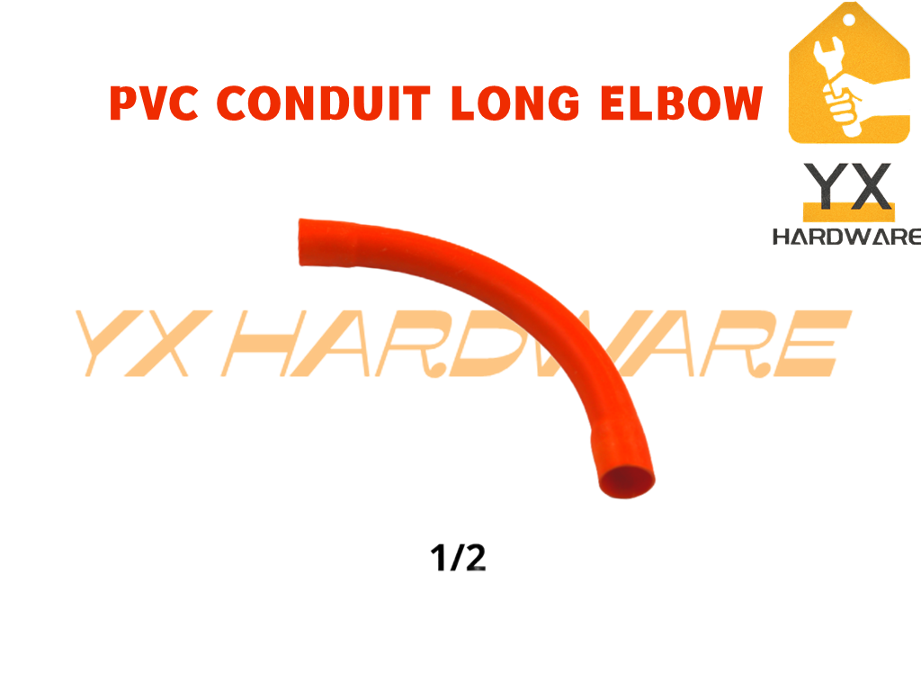 PVC Conduit Elbow Long Orange Electrical Conduit Elbows 1/2" 3/4" Per