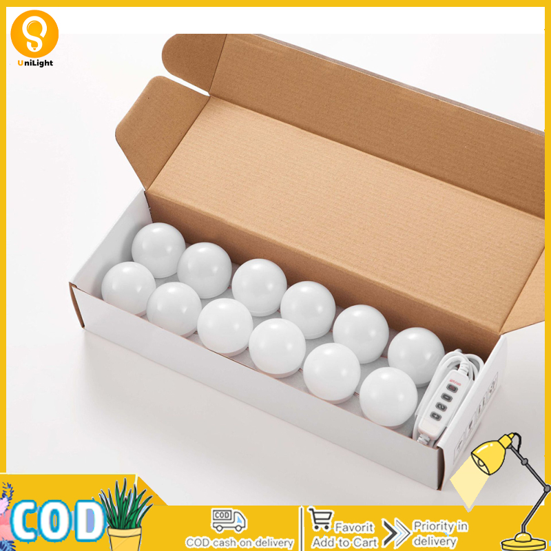 UnLight LED Vanity Lights For Mirror 3 Color Temperature Dimmable Wall Bulbs String For Makeup Table Dressing Room Mirror