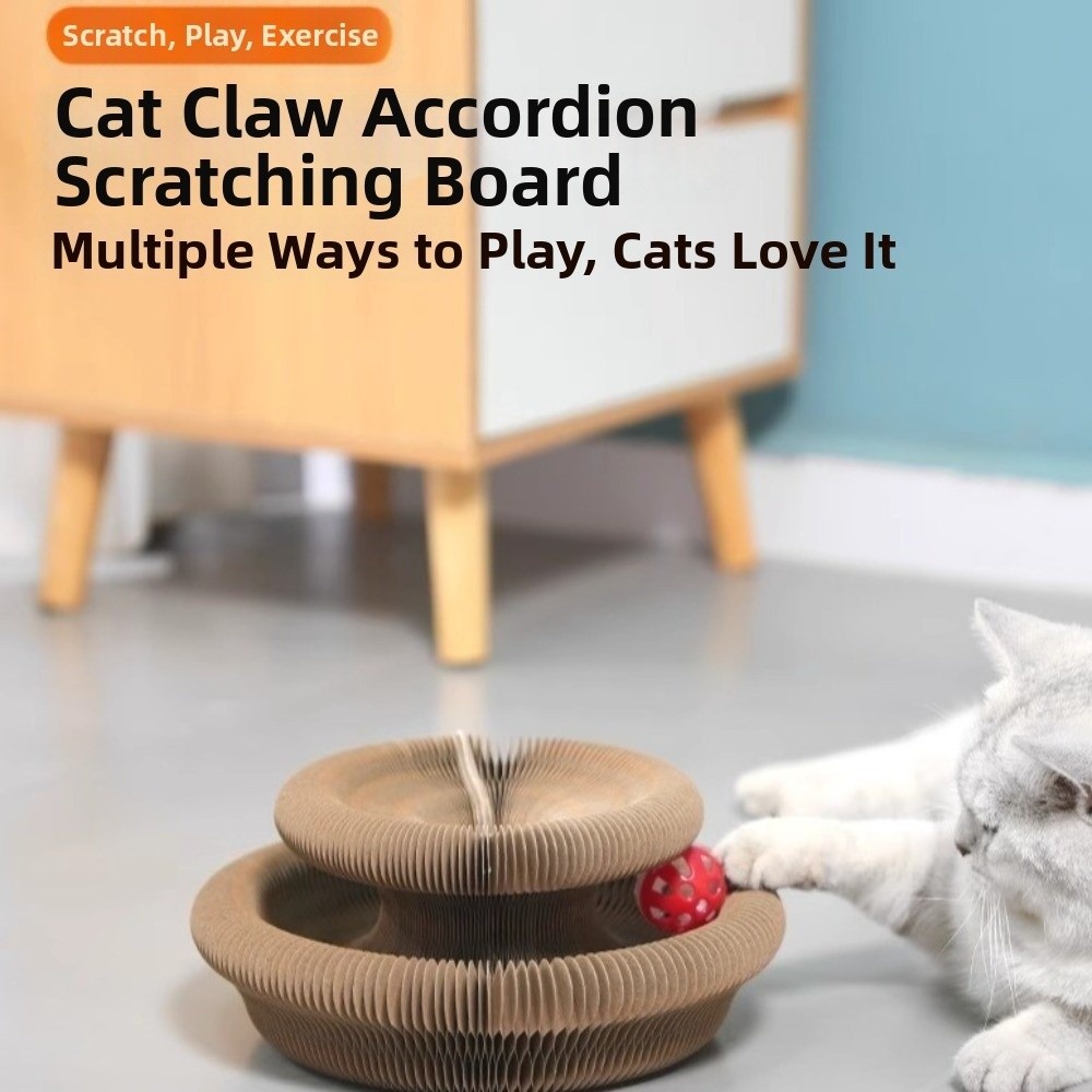 Cat Rim Board Cat Climbing Frame Wear-Resistant Accordion Cat Scratching Board ...