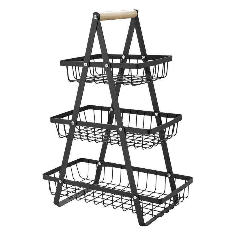YONUO  ba lớp giá lưu trữ sáng tạo nhiều lớp lưới trống Fruit Basket nhà phòng khách trái cây sấy khô đồ ăn nhẹ giá lưu trữ