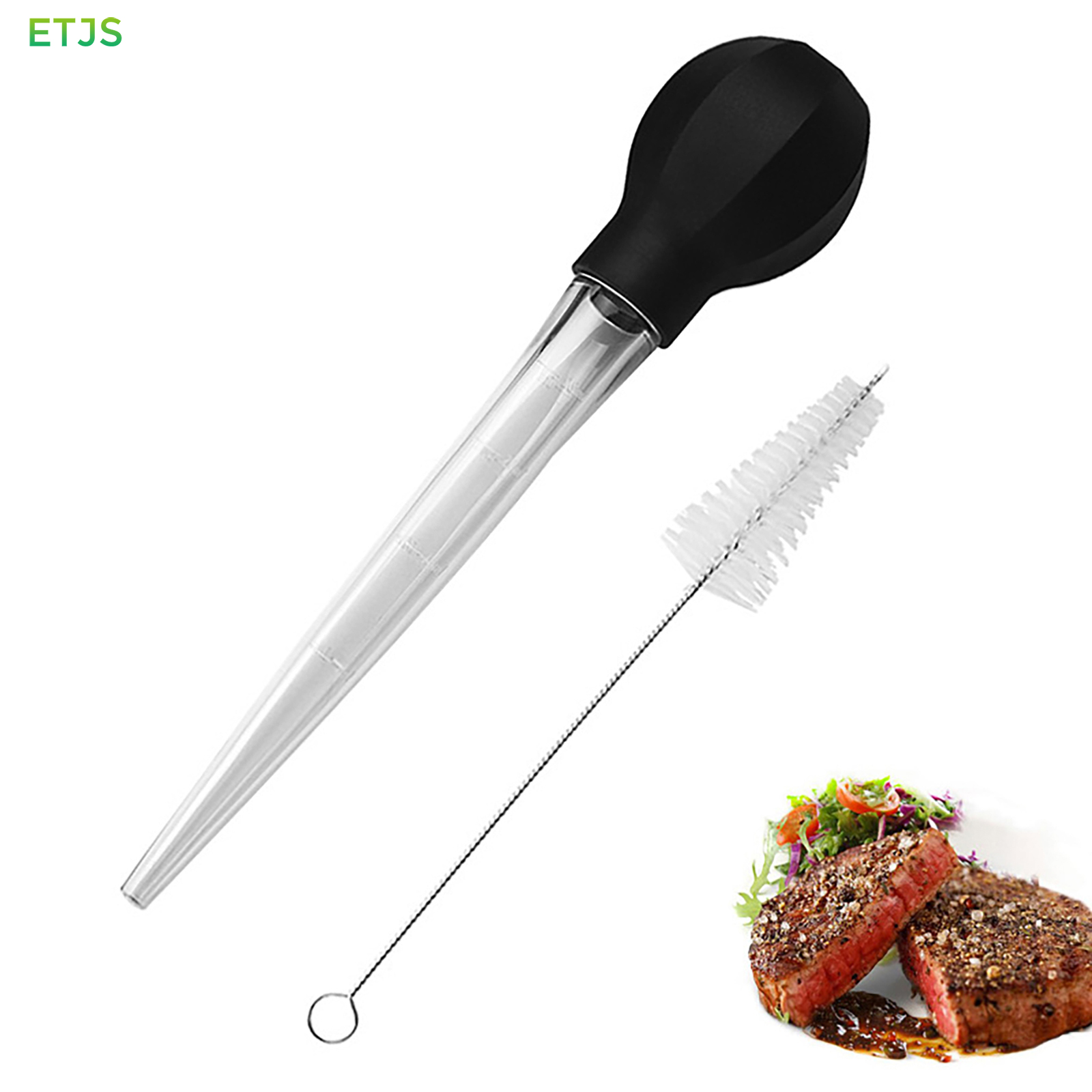 ETJS Large Turkey Cooking Baster Tool Detachable Heat Resistant Baster Tool for Infusing Flavorful Juices into Roasts
