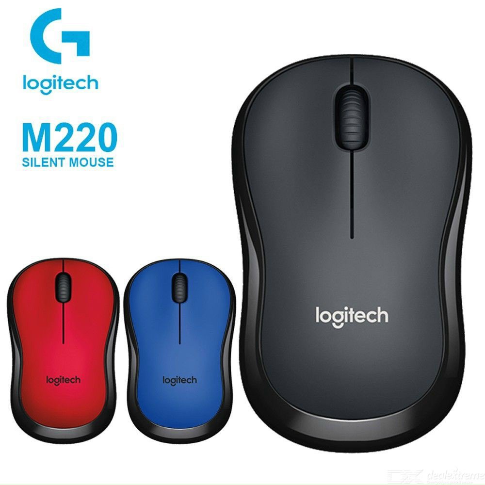 Chuột Logiteche M220 không dây Sient Click siêu bền giảm tiếng ồn Tặng kèm pin