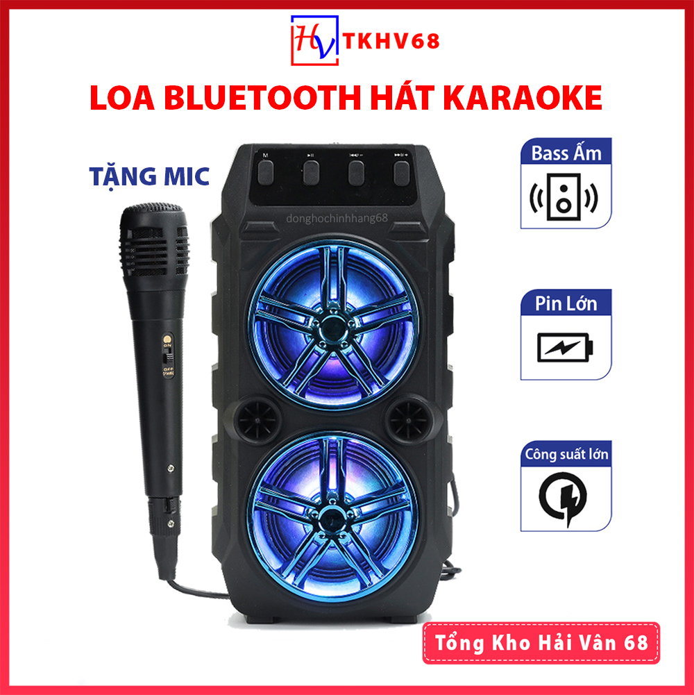 Loa Bluetooth Karaoke Tặng Kèm Mic Hát