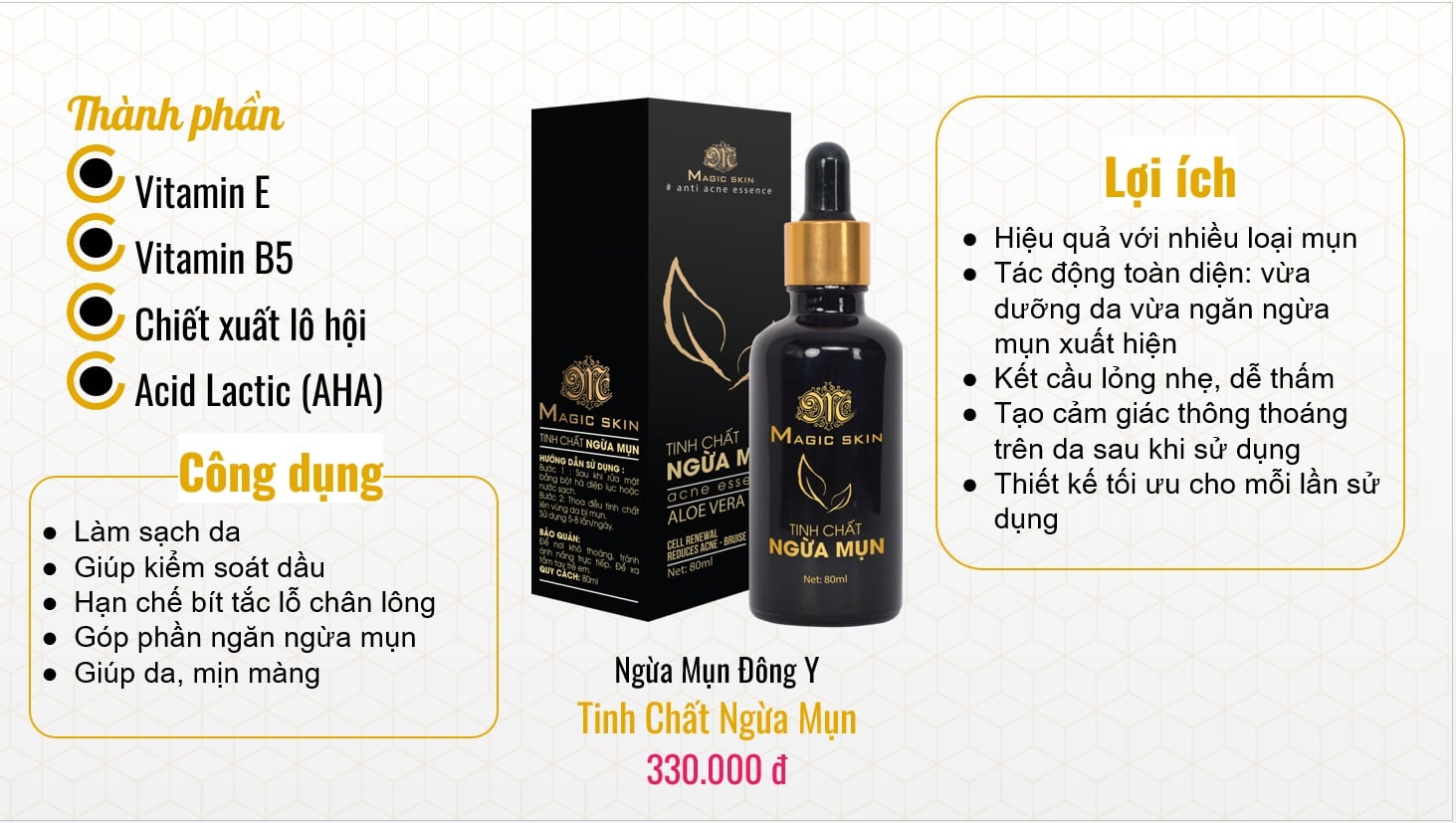 Tinh chất ngừa mụn Magic Skin Acne essence