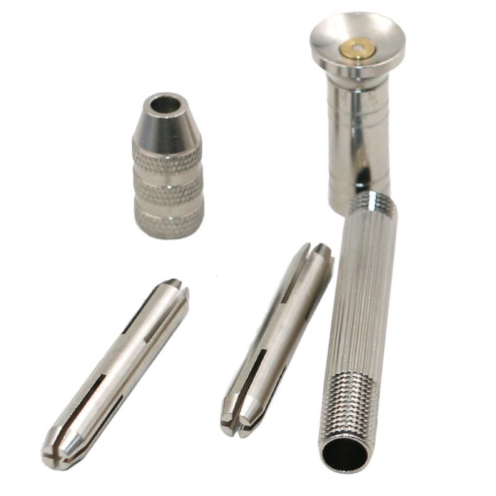 HOMETOOL Hand Drill Drill Bits Kits Making DIY Mini Precision Silver Aluminum Alloy