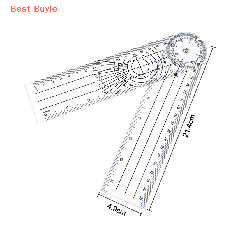 💖Best Buyle 0-140mm 360 Degree Goniometer Angle Medical Spinal Angle Ruler Angle Finder Tool