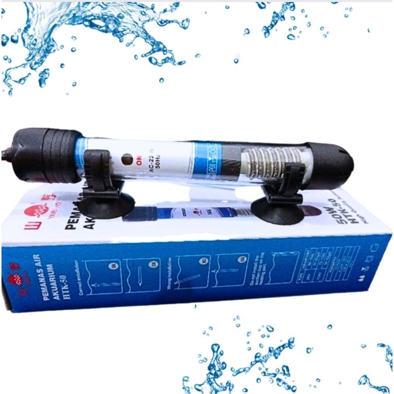 YAMANO HTK 50WATT 100WATT Pemanas Air Aquarium Heater Kaca