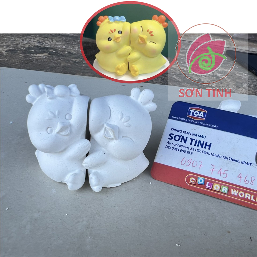 Tô tượng thạch cao couple, cặp đôi 12 con giáp size mini