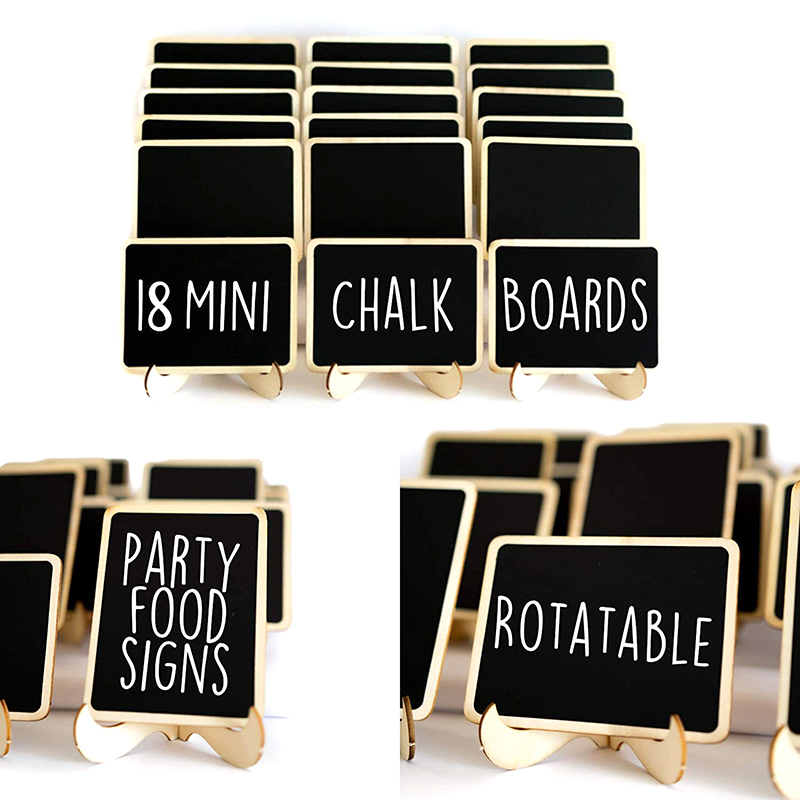 10PCS%20Mini%20Chalkboard%20Signs%20With%20Easel%20Wedding,%20Birthday%20Parties,%20Message%20Board%20Signs%20And%20Event%20Decor%20Wooden%20Place%20Cards%20-%20Image%208