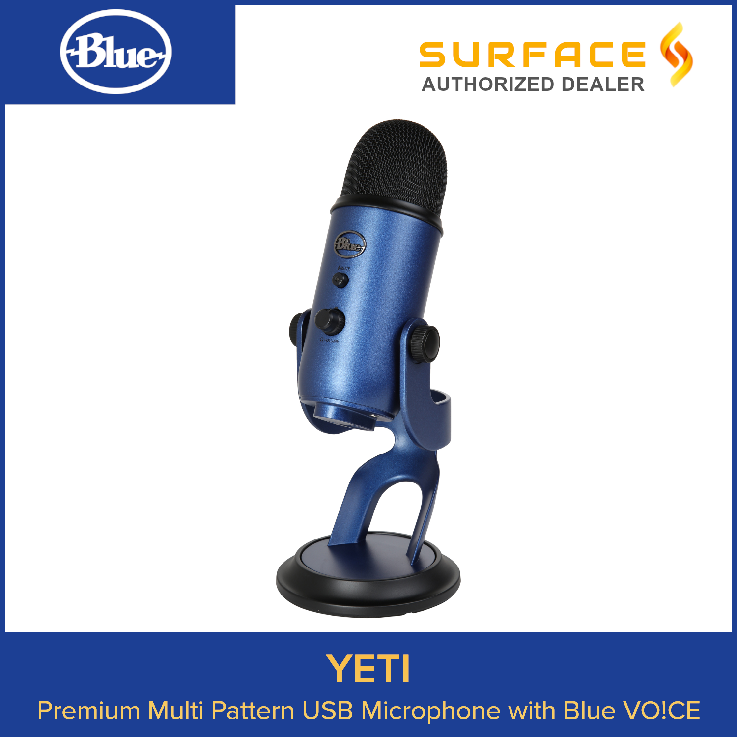 Logitech Blue Yeti Premium Multi Pattern Usb Microphone For Recording And Streaming With Blue Vo 3211